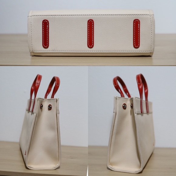 Burberry Blue Label Tote Hand Bag Canvas Beige - Picture 5 of 12